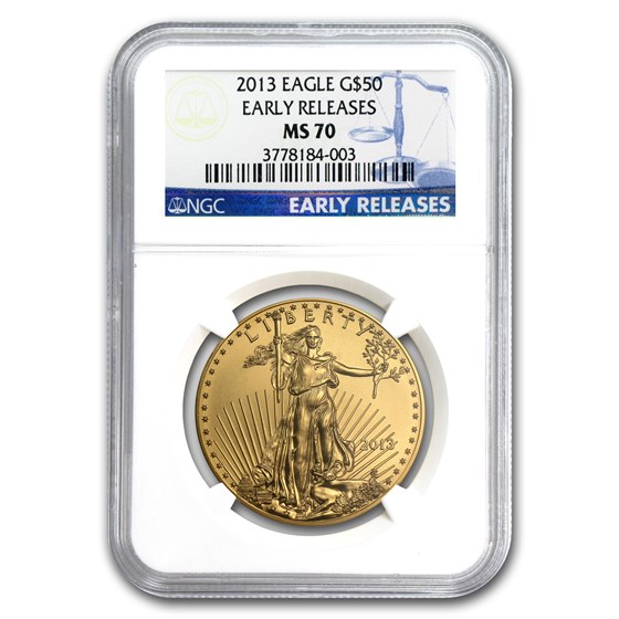 2013 1 oz Gold American Eagle MS-70 NGC (Early Releases) 2013 1 oz Gold American Eagle MS-70 NGC (Early Releases)